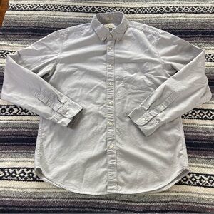 Mens J. Crew Light Gray-Blue Slim Fit Shirt Button Down cotton Large L